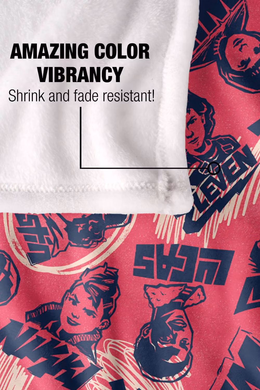 Netflix Stranger Things Tales From 85 Friends Pattern Fleece Blanket, Multicolour, W/D/H: 152 x 152 x 127 cm – 3