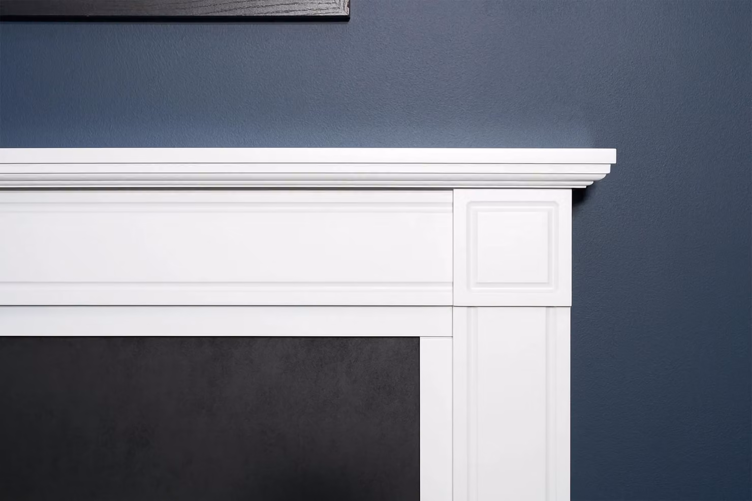 Adam Fires & Fireplaces Georgian Wall Mounted Fireplace in White and Black with Colorado Black Bio Ethanol Fire – 3