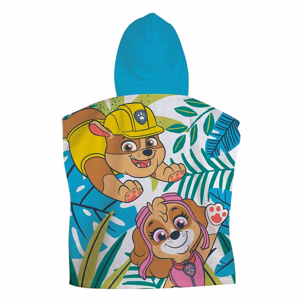 Paw Patrol Jungle Hooded Towel for Children, Multicolour, Cotton, W: 50 cm, H: 115 cm – 2