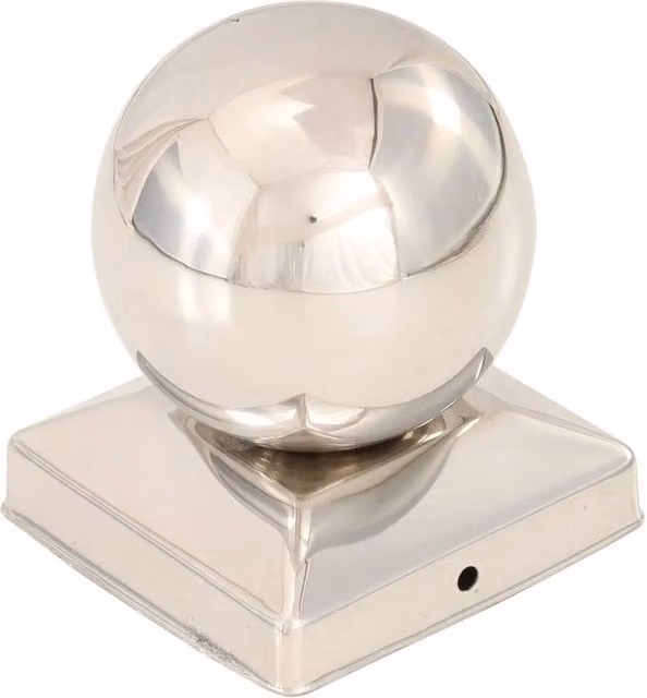 Berkfield Home Globe Final Post Caps, 6 Pack, Stainless Steel, Silver, 91 x 91 mm
