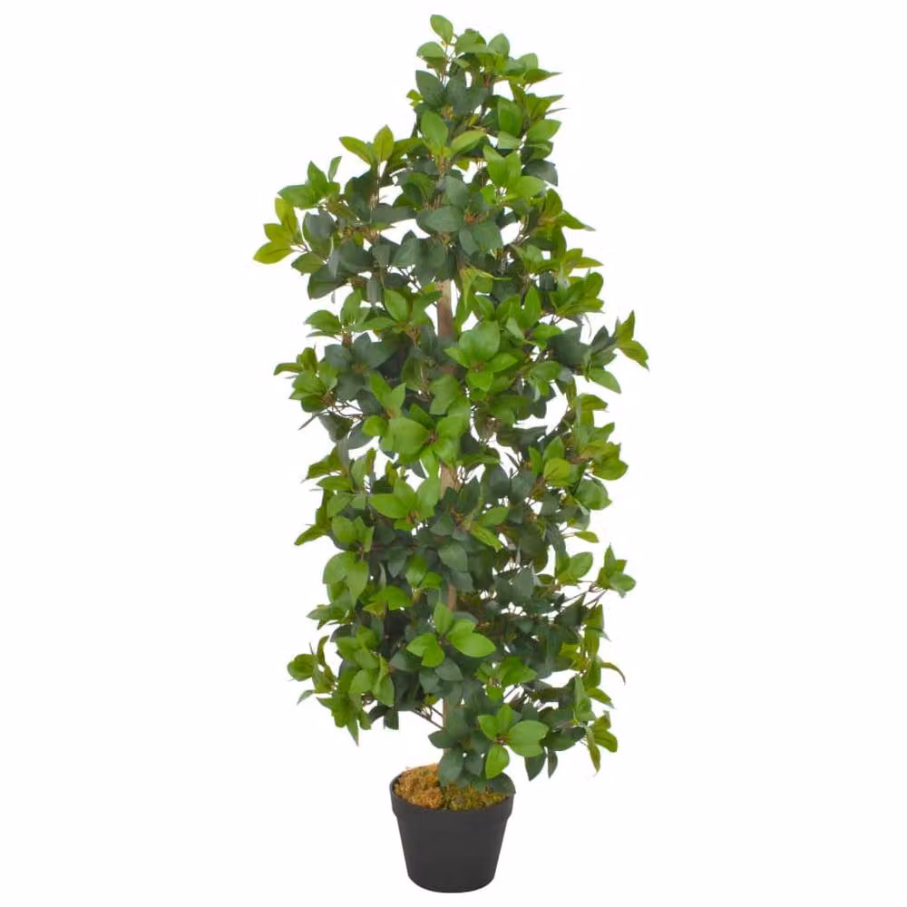 Berkfield Home Artificial Laurel Tree with Pot, Green, Height: 120 cm – 2