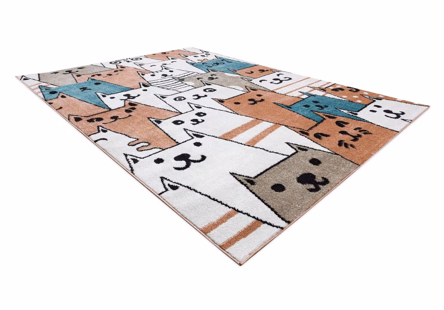 RugsX Fun Animal Print Childrens Rug in Pink and Multicolour, W: 140 cm, L: 190 cm – 2