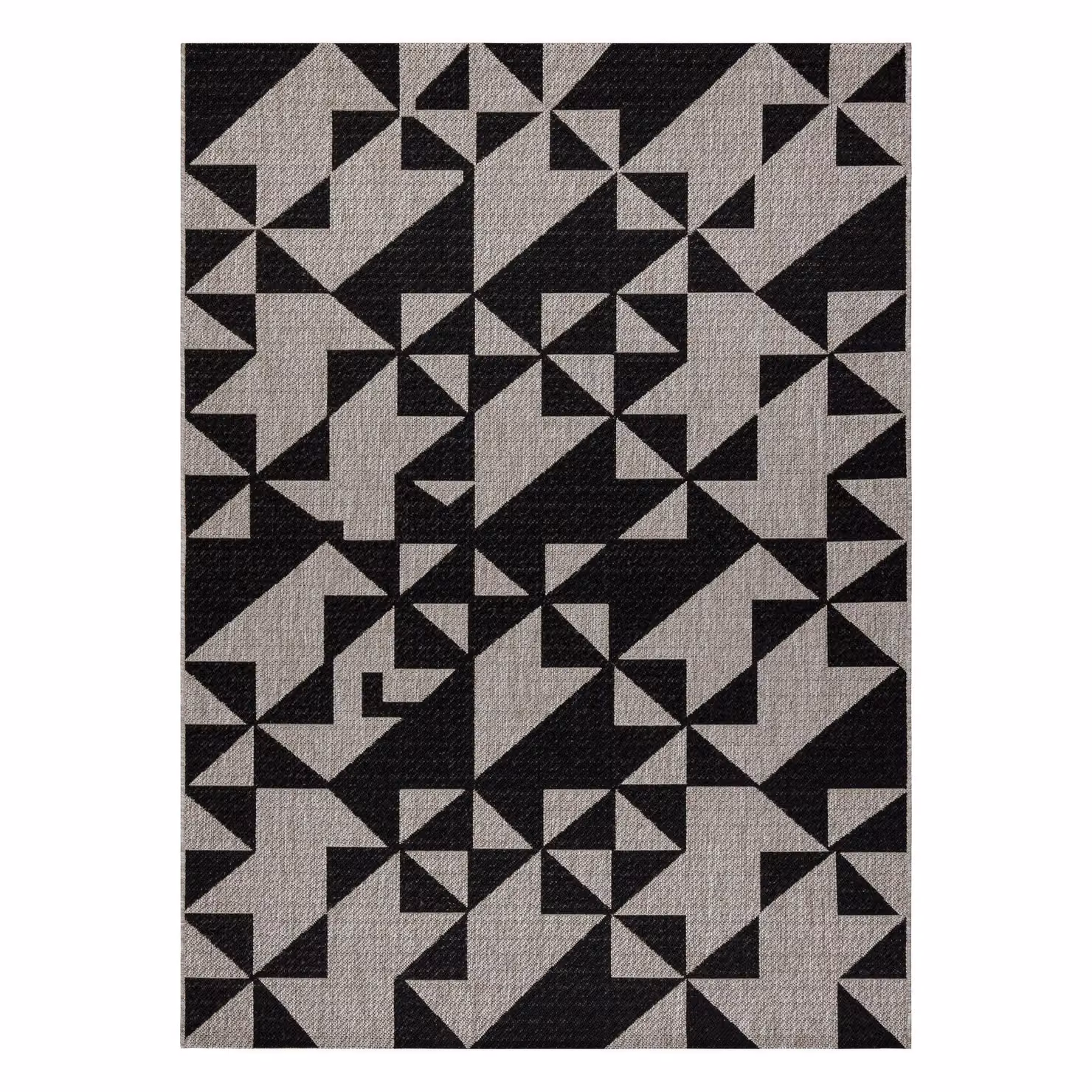 RugsX Floorlux Geometric Grey Modern Rectangular Rug W: 80 cm, L: 150 cm – 2