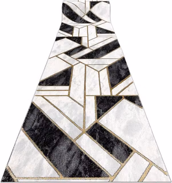 RugsX Exclusive Emerald Runner in Black, W: 120 cm, L: 180 cm – 1