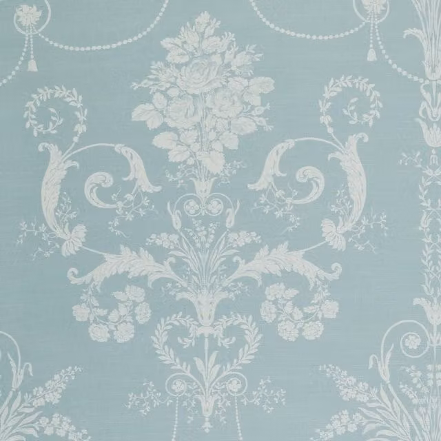 Laura Ashley Josette Classic Floral Fabric in Duckegg Blue