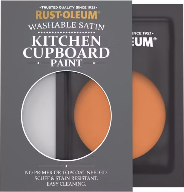 Rust-Oleum Kitchen Cupboard Satin Finish Tester Sachet in Tiger Tea Orange, 10ml