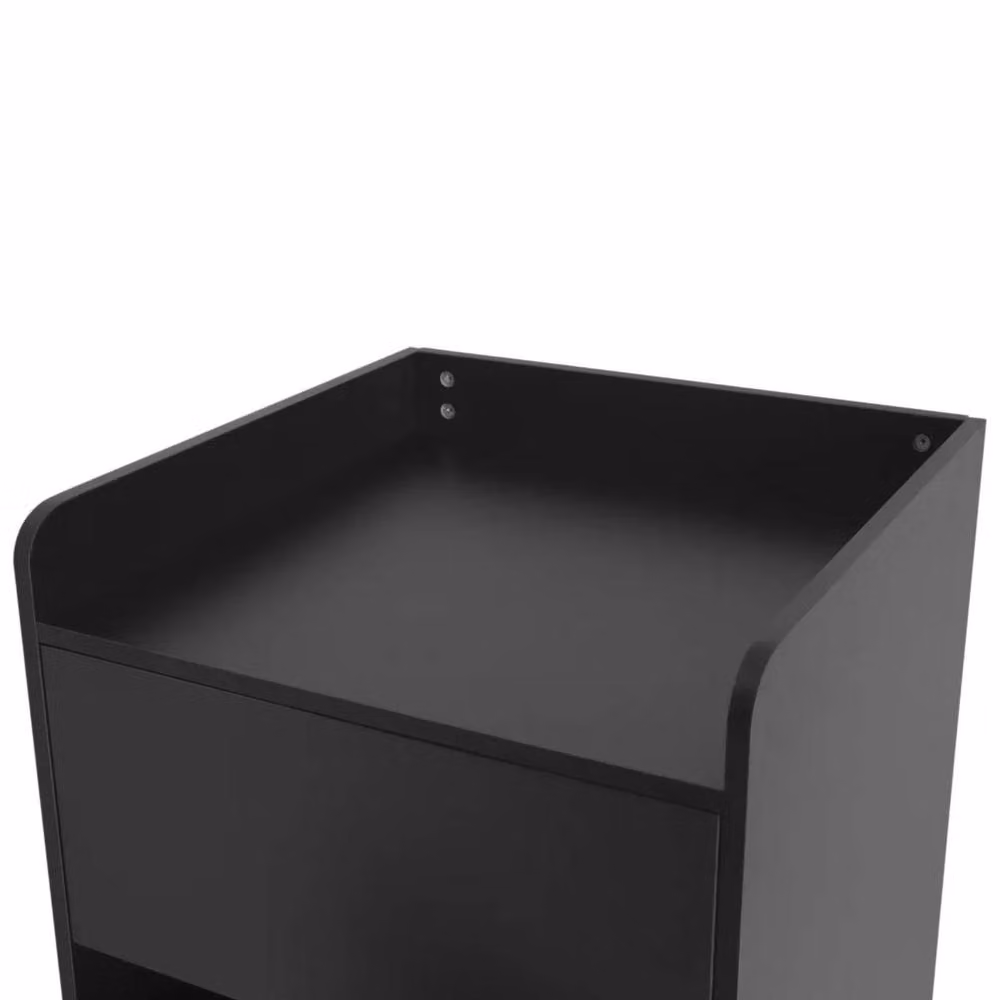 Monstershop Black Wooden Swing Litter Bin and Tray Stand – 4