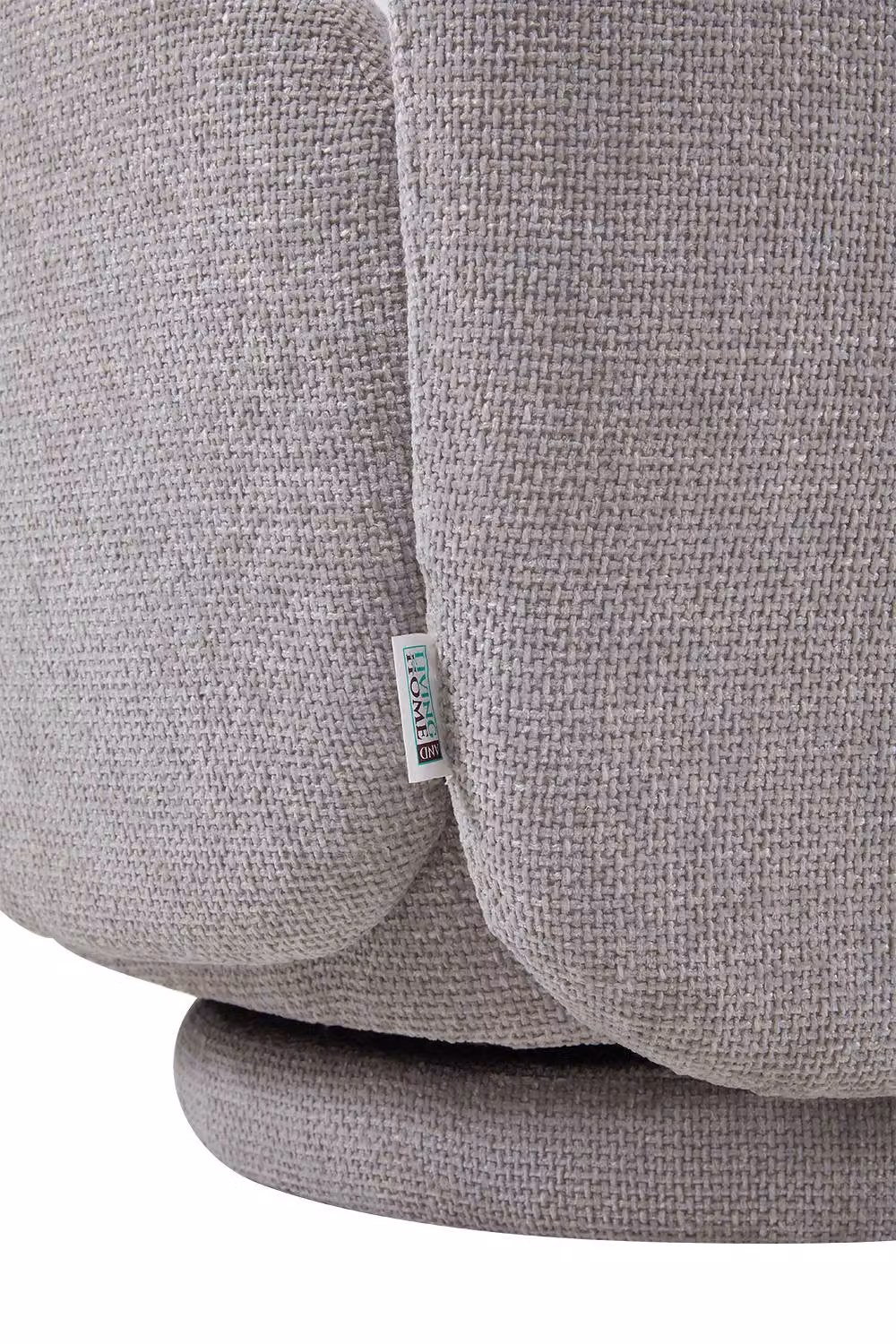 Living and Home Grey Chenille Upholstered 360 Degree Swivel Armchair – 3