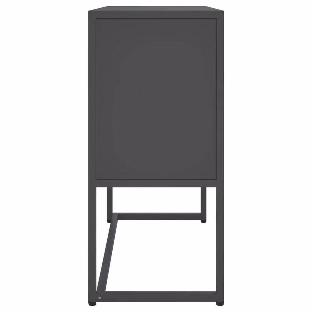 Berkfield Home Anthracite and Black Metal Sideboard, W/D/H: 75 x 35 x 75 cm – 4