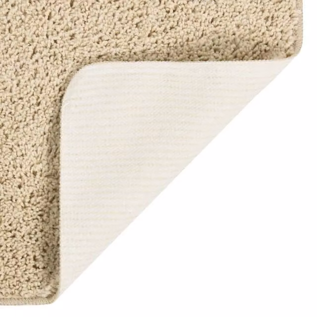 Berkfield Home Shaggy Round Rug in Beige, Diameter: 120 cm