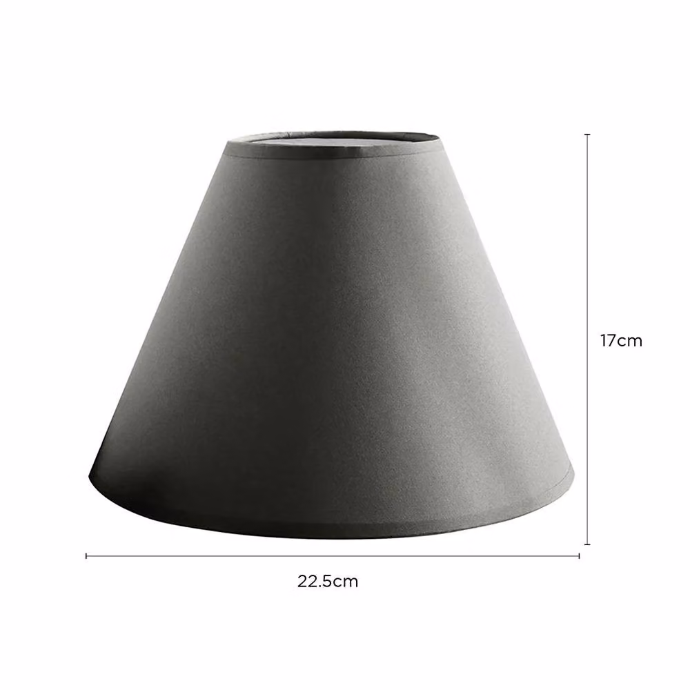 Voltico 2-Pack Adjustable 9 Inch Fabric Coolie Lampshades in Dark Grey – 2