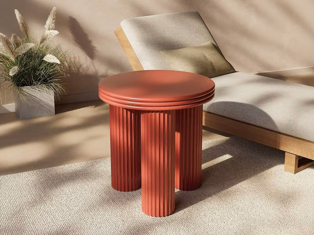 Vente-unique RAVOKA Metal Side Table, Terracotta – 3