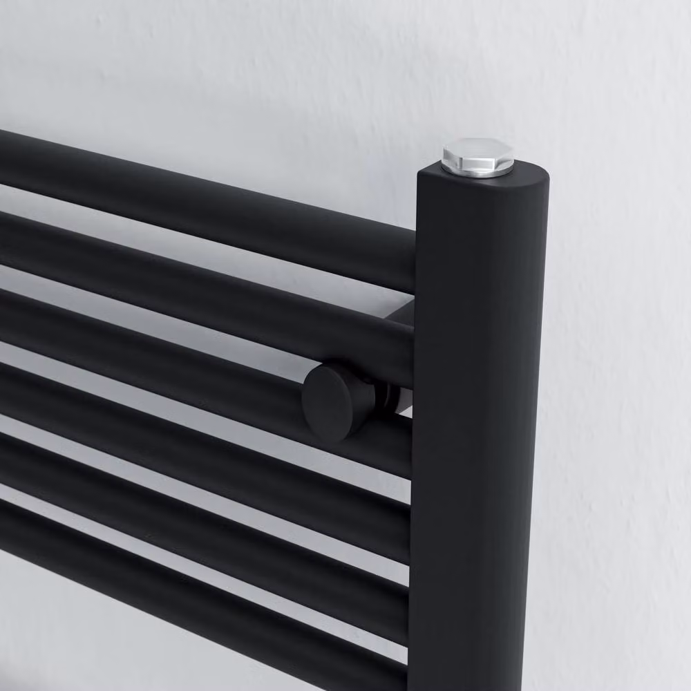 Bathroom Kingdom Luna Electric Heated Towel Rail, Black, W: 50 cm, H: 75 cm – 2