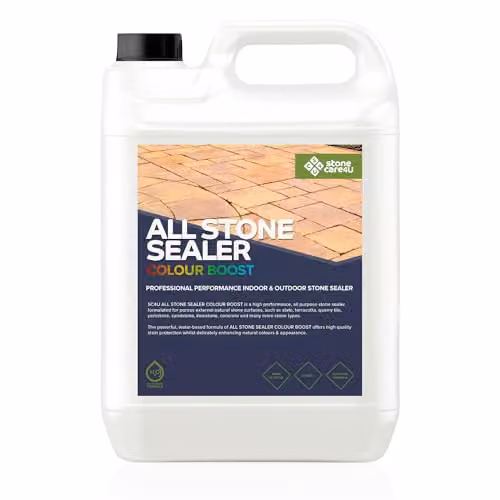StoneCare4U All Stone Sealer Colour Boost Transparent Exterior Natural Stone Sealant, 5 l – 1