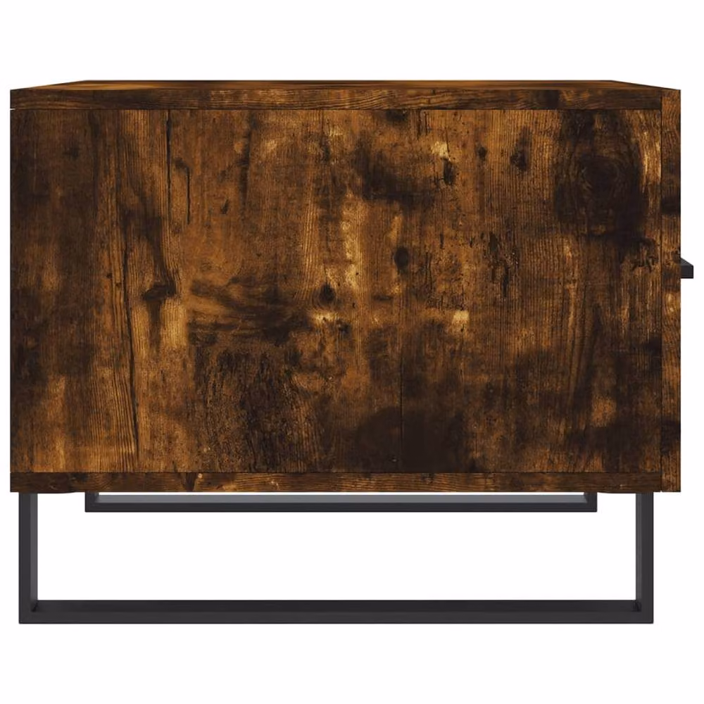 Berkfield Home Set of 2 Smoked Oak Decorative Coffee Tables in Brown, W/D/H: 50 x 50 x 40 cm – 5