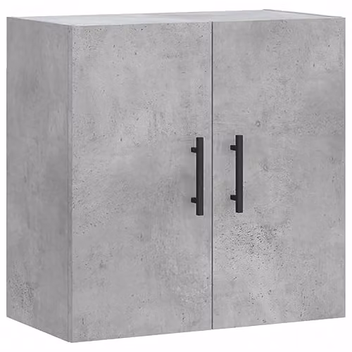 vidaXL Modern Wall Mounted Cabinet in Grey MDF with Hinged Doors W/D/H: 60 x 31 x 60 cm – 1
