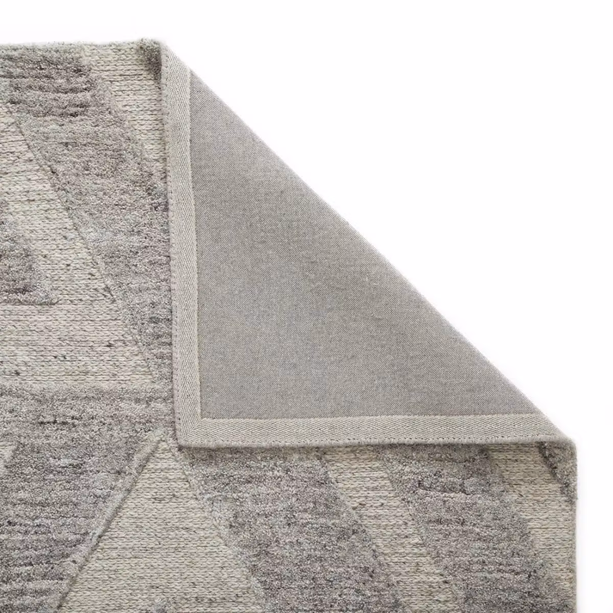 The Rug Shop UK Grey Modern Geometric Handmade Wool and Cotton Area Rug, W: 200 cm, D: 280 cm – 2