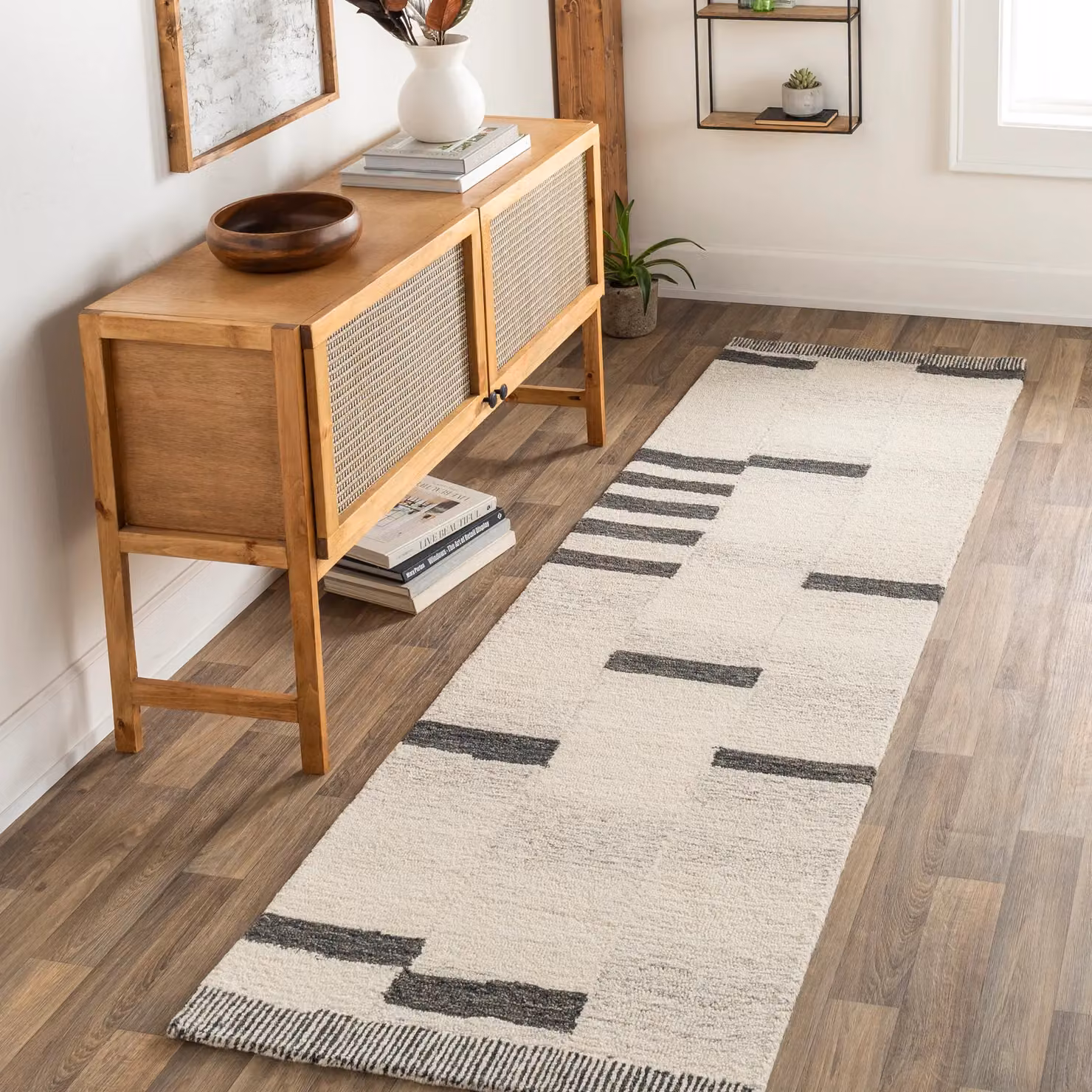 Livabliss Granada Hand Tufted Wool Rug in Beige, Grey and Black, W/D/H: 120 x 120 x 1 cm – 6