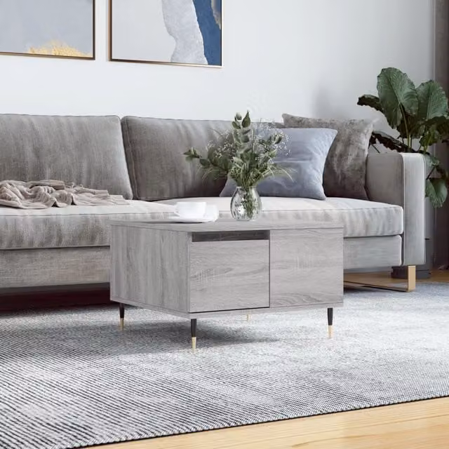 Berkfield Home Grey Sonoma Coffee Table, W/D/H: 55 x 55 x 36.5 cm – 1