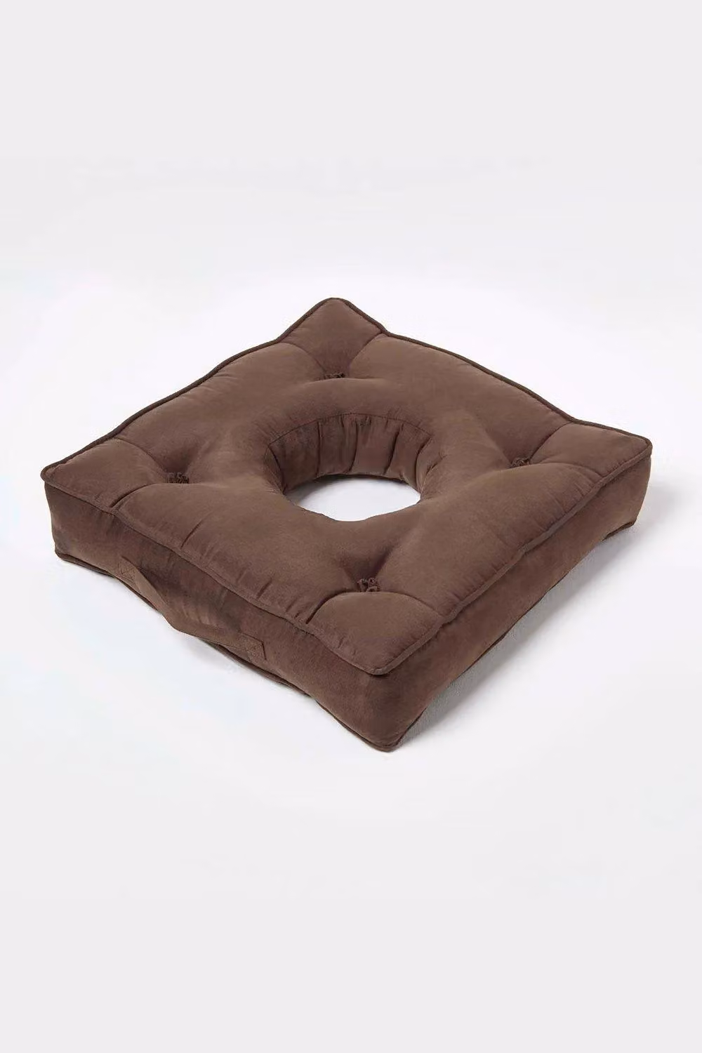 Homescapes Brown Faux Suede Coccyx Cushion, W/D/H: 50 x 50 x 5 cm – 2