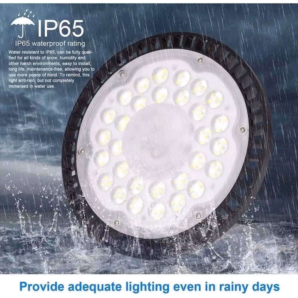 NESTLUNE 500W UFO LED Industrial High Bay Light in Black – 5