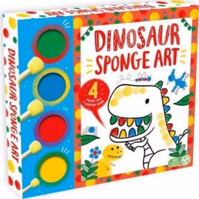 Igloo Books Ltd Dinosaur Sponge Art Multicolour Painting Kit Paperback Book