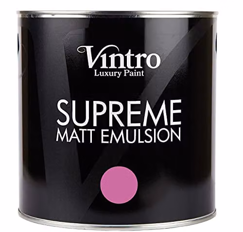 Vintro Luxury Matt Emulsion Multi Surface Paint in Orchid Pinky Purple, 2.5L – 3