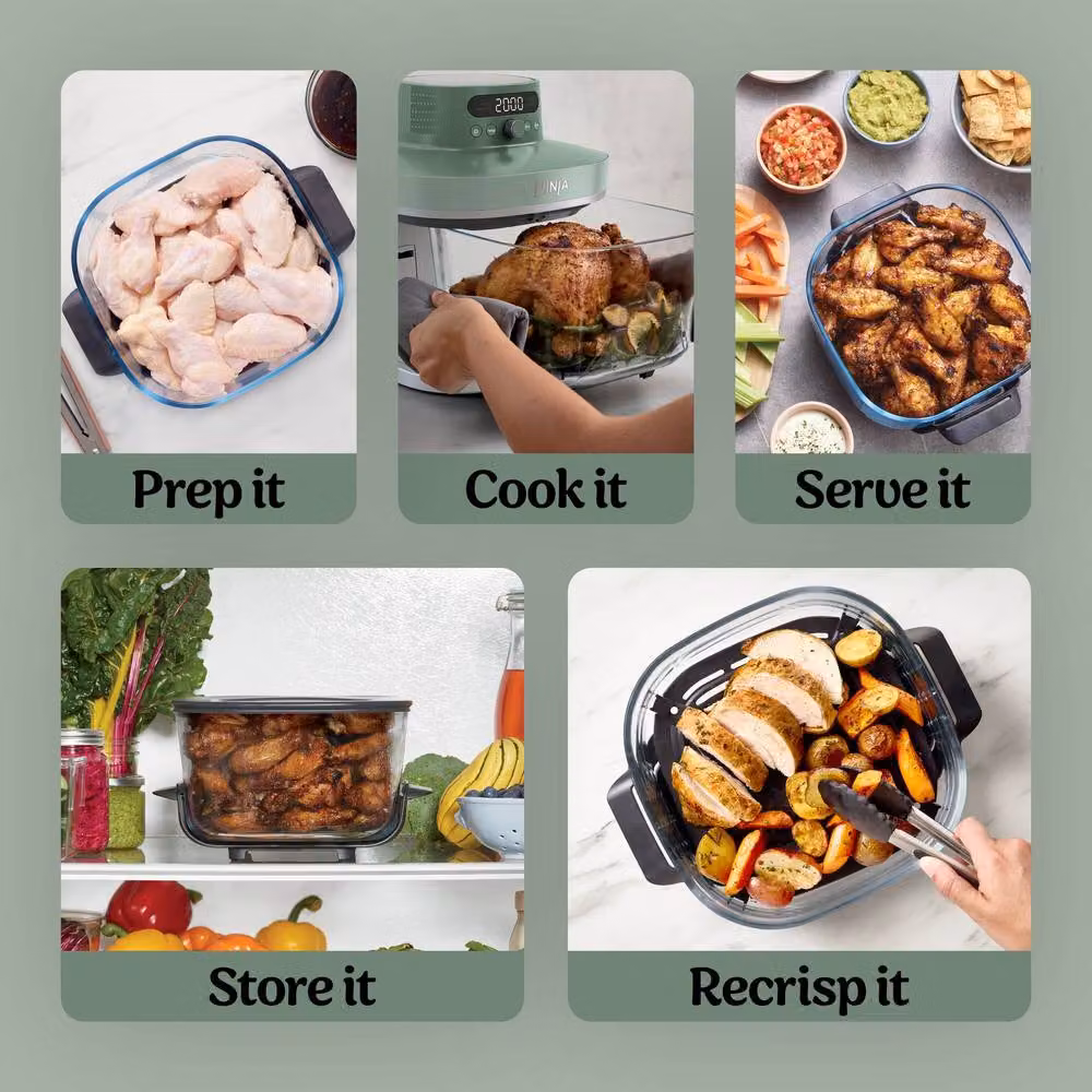 Ninja CRISPi PRO 5-in-1 Glass Air Fryer AS090UKGN, Green – 4