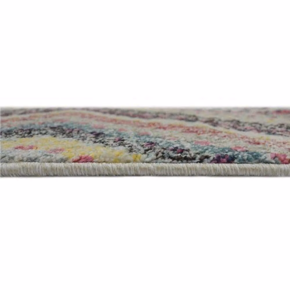 THE RUGS Villa Collection Diamond Design Multicolour Modern Rectangular Rug W: 160 cm, L: 230 cm – 3