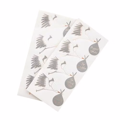 Hootyballoo Baby Shower Award Stickers, Pack of 8, White Paper Stationery