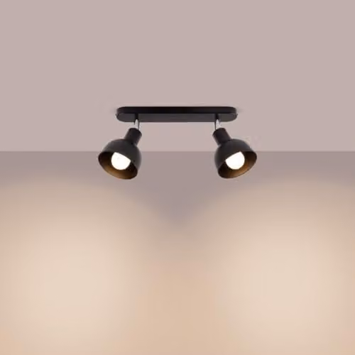 Sollux Lighting Elba Black Metal LED Wall Light with E27 Base – 2
