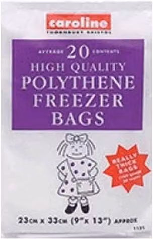 Caroline Transparent Freezer Bags, Pack of 20