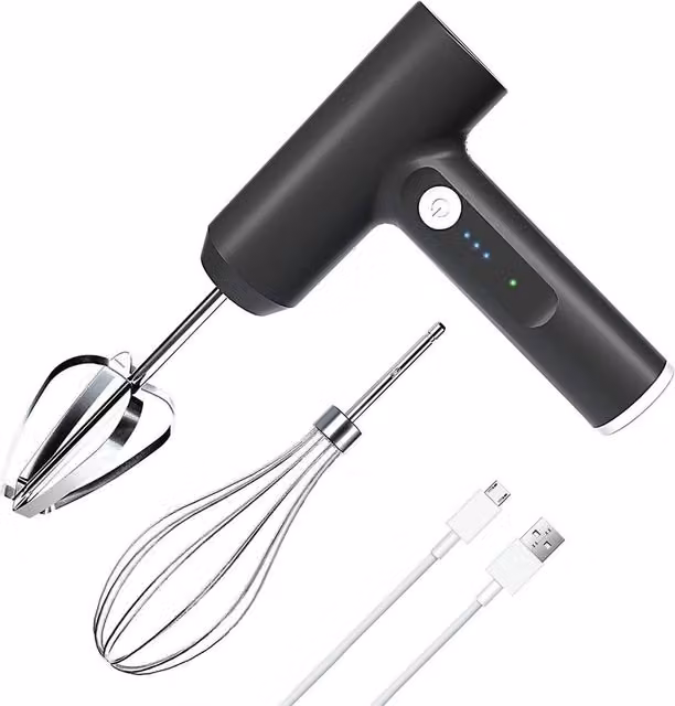 Nordara Black Rechargeable Electric Handheld Mixer – 1