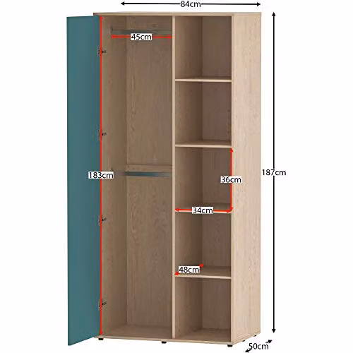 Junior Vida Neptune 4 Piece Childrens Bedroom Furniture Set in Blue and Oak – 3