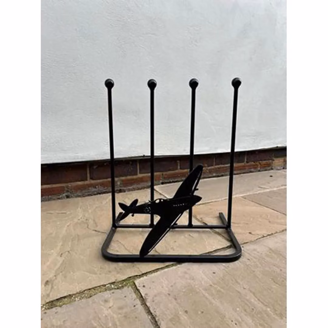 Poppyforge Spitfire 2 Pair Boot Rack in Black Steel, W: 39 cm, D: 29 cm, H: 48 cm – 2