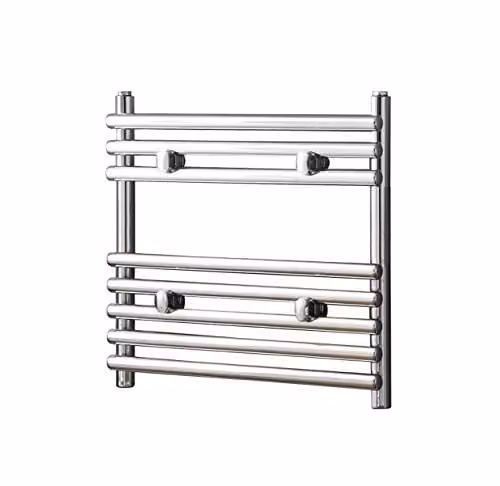TowelRads Iridio Chrome Designer Towel Rail, Silver, W: 50 cm, H: 40 cm