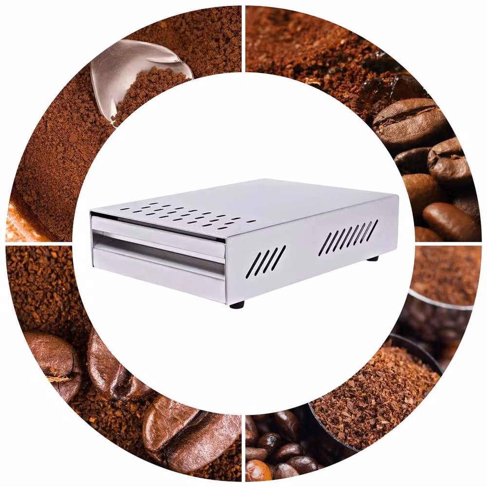 Ventryn Silver Espresso Coffee Knock Out Drawer Waste Grounds Container – 3