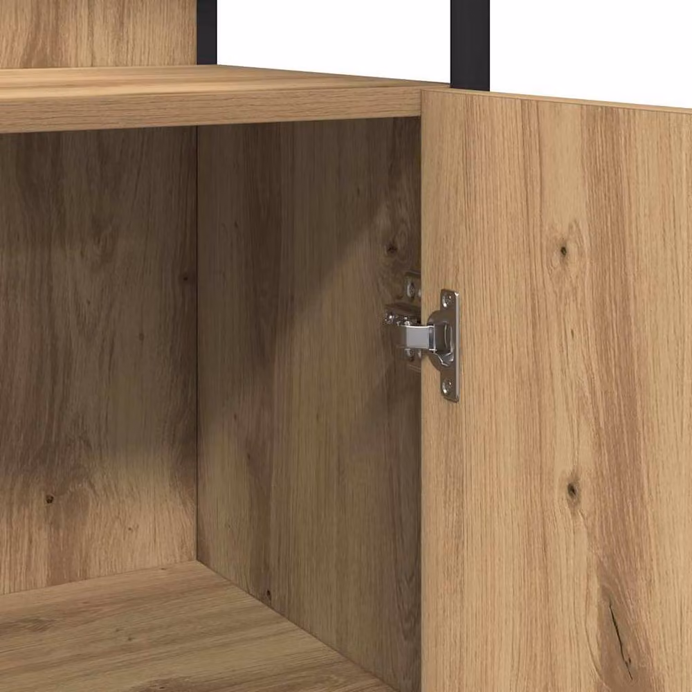 Berkfield Home Modern Artisan Oak Bathroom Cabinet, Brown, W/D/H: 33 x 33 x 185.5 cm – 4