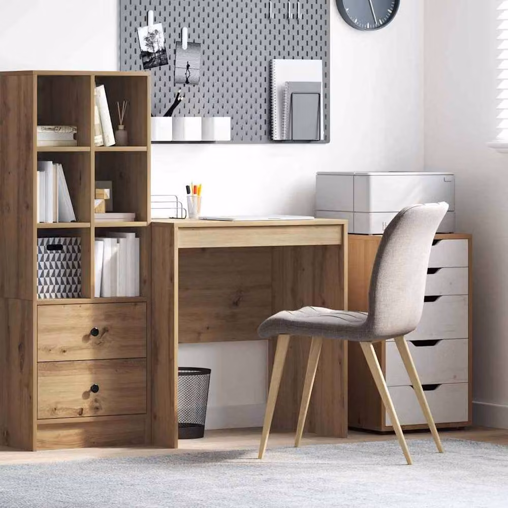 Berkfield Home Elegant Writing Desk in Brown Artisan Oak, W/D/H: 70 x 50 x 76 cm – 1