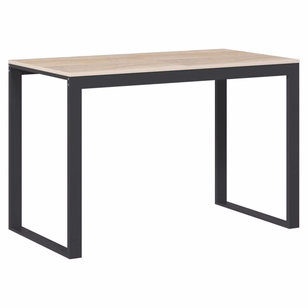 Berkfield Home Computer Desk in Black and Oak, W/D/H: 110 x 60 x 73 cm – 2