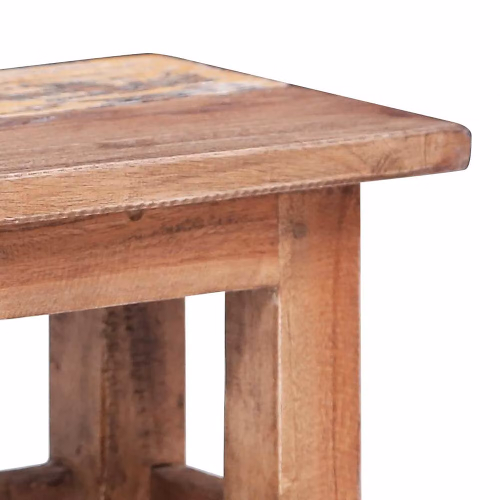 Berkfield Home Nesting Tables, Set of 2, Rustic Reclaimed Solid Wood in Brown – 4