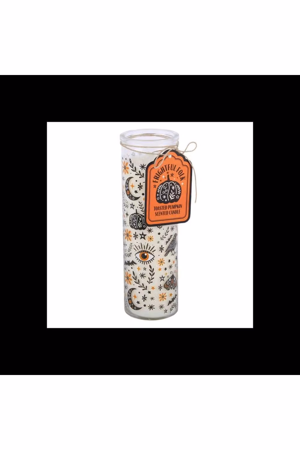 KDMD Toasted Pumpkin Folk Print Glass Tube Scented Candle in Multicolour – 2