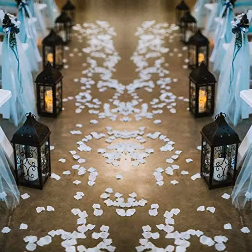 Shatchi White Silk Rose Petals Confetti for Weddings, Anniversaries and Mother's Day, 100 Pieces – 4