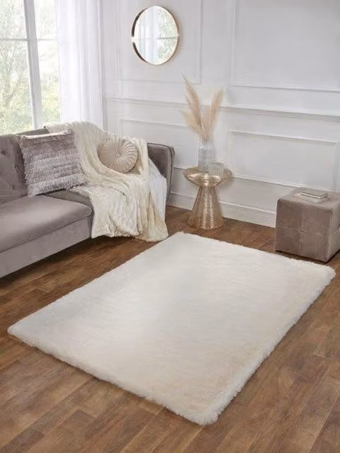 The Linen Consultancy 5 Star Hotel Concept Super Luxe Faux Fur Cushion, Ivory, W: 60 cm x D: 60 cm x H: 100 cm