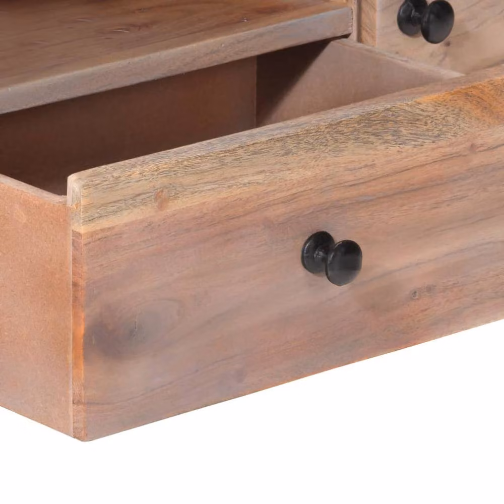 Berkfield Home Industrial TV Cabinet in Brown Solid Acacia Wood, W/D/H: 118 x 30 x 40 cm – 3