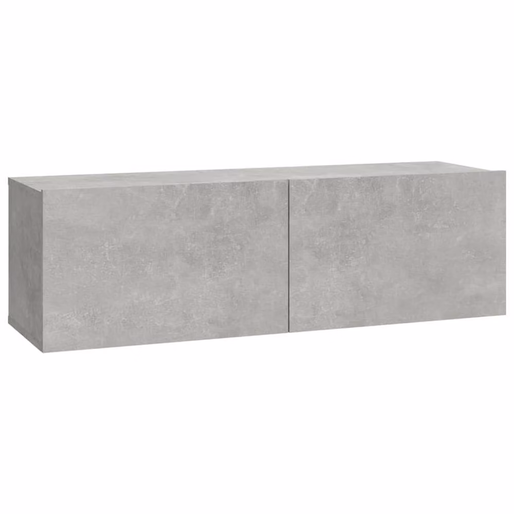 Berkfield Home Set of 4 Modern Wall TV Cabinets in Concrete Grey, W/D/H: 100 x 30 x 30 cm – 4