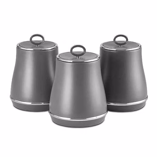 Tower Renaissance Grey Airtight Tea, Coffee and Sugar Storage Canister Set of 3 – 1