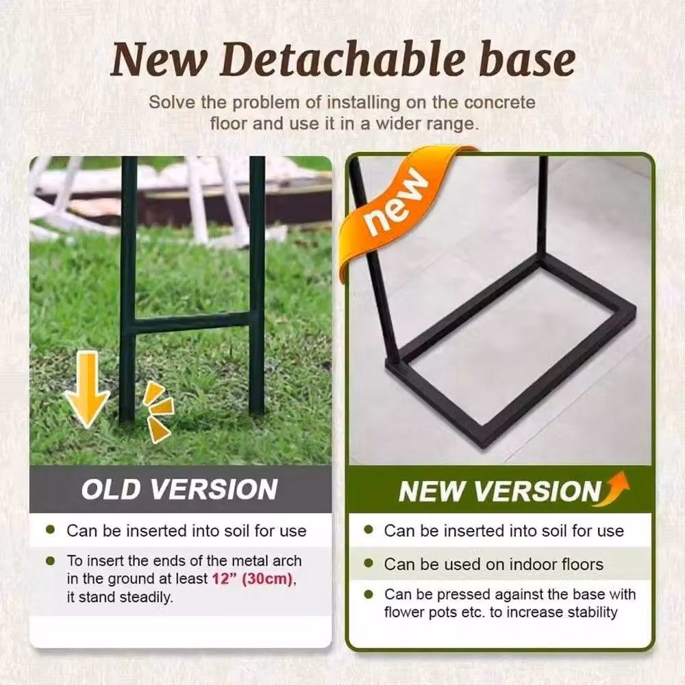 Spetlek Black Metal Outdoor Garden Arch Climbing Frame, W: 100 cm, D: 15 cm, H: 240 cm – 2