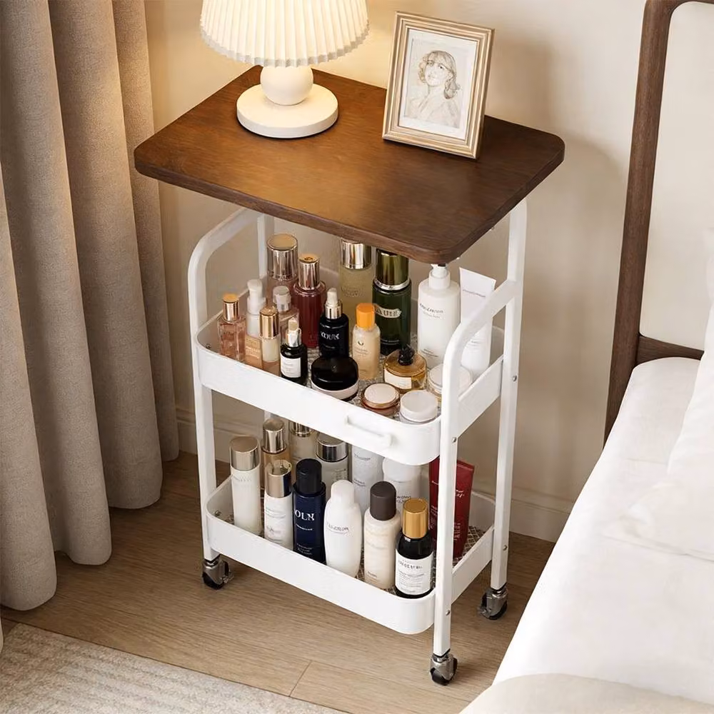 EONLION 3 Tier White Kitchen Storage Trolley Cart with Castors – 4