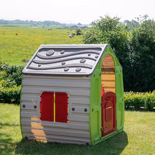 Samuel ALEXANDER Magical Forest Wendy Plastic Playhouse, Green & White, H 109 cm x W 102 cm x D 90 cm – 3